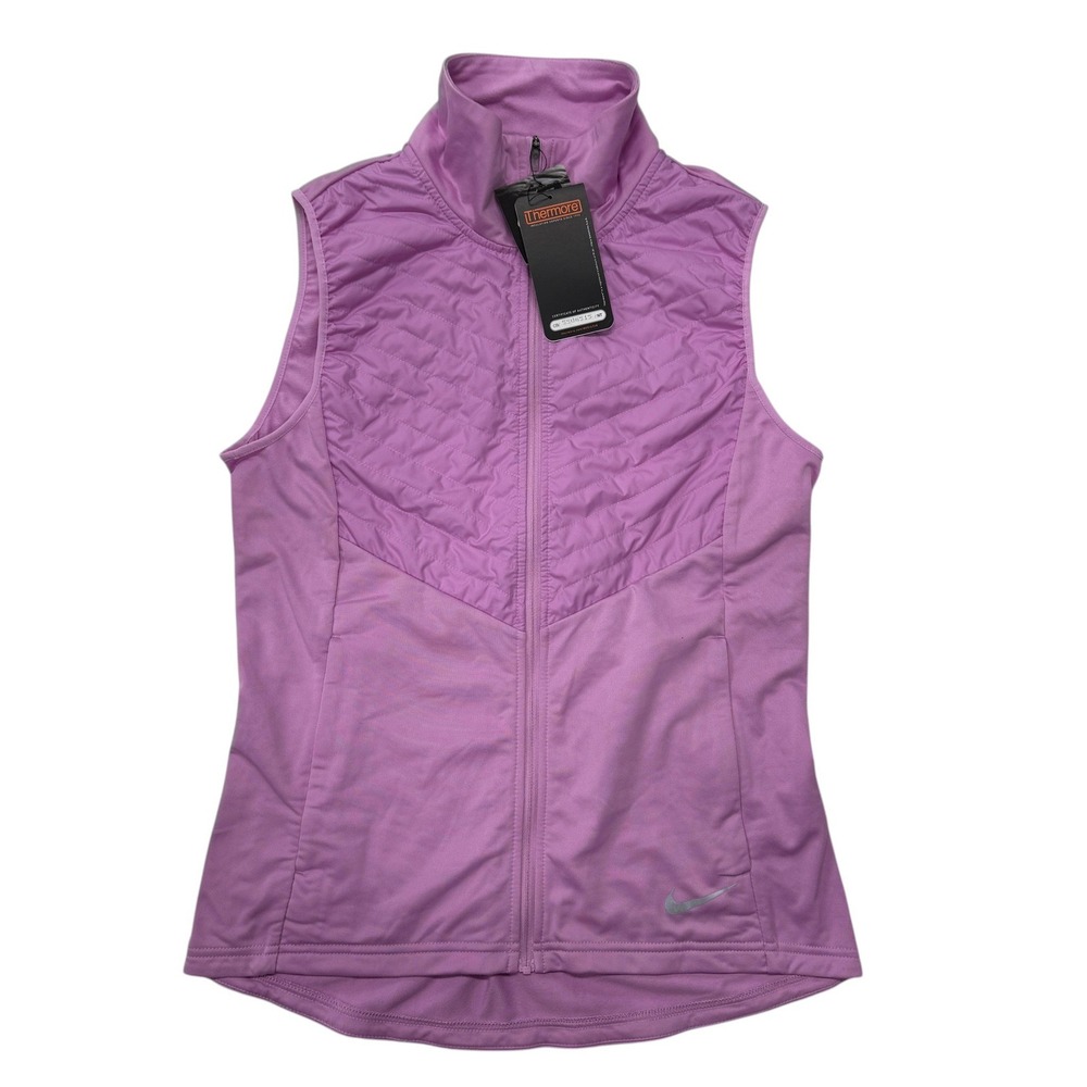 Nike Essential Running Vest Purple Thermal Insulated CU3306-680 Womens Small NWT